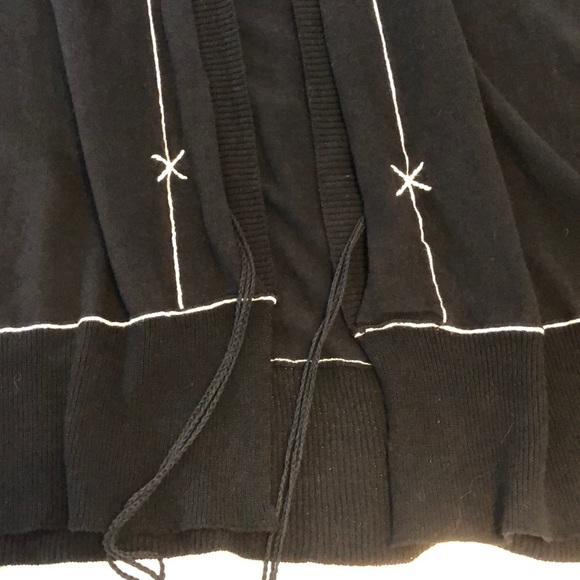 Label + Thread size M black light weight cardigan sweater layer work fall winter - Picture 11 of 13